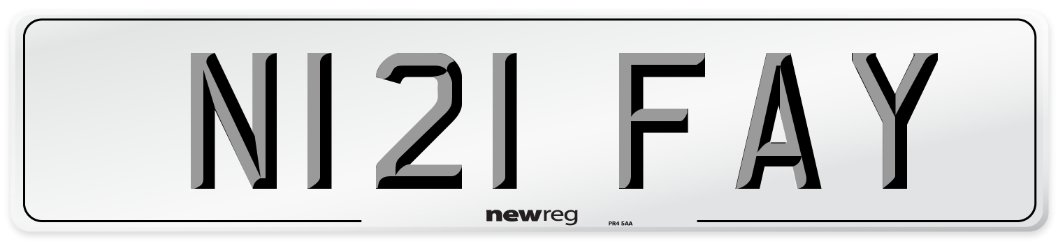 N121 FAY Number Plate from New Reg